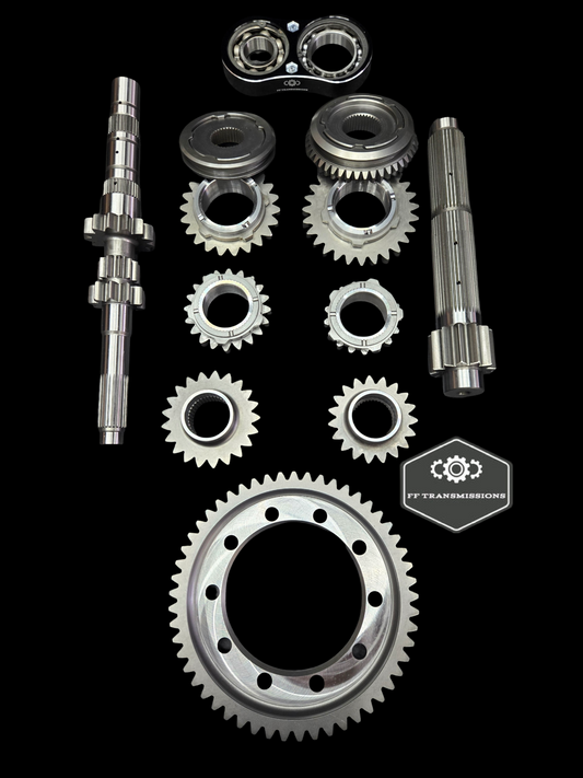 FF TRANSMISSIONS STRAIGHT CUT DOG GEARS HONDA K SERIES K20&K24 1-4, FINAL DRIVE, BRACE CUFF V2